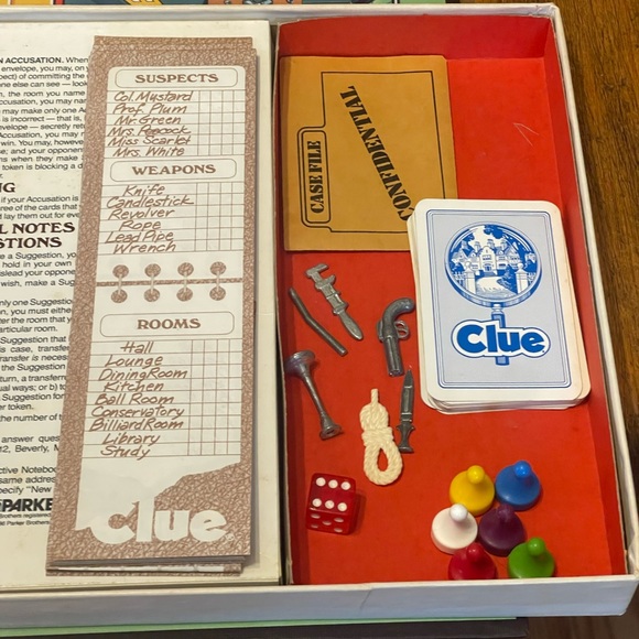 - Vintage 1986 Original Clue Detective Board Game - 100% Complete - Picture 3 of 4